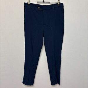 NWT Icon Amsterdam Men The Milano Trousers Pants Size 32x29 Navy Blue D028 -9